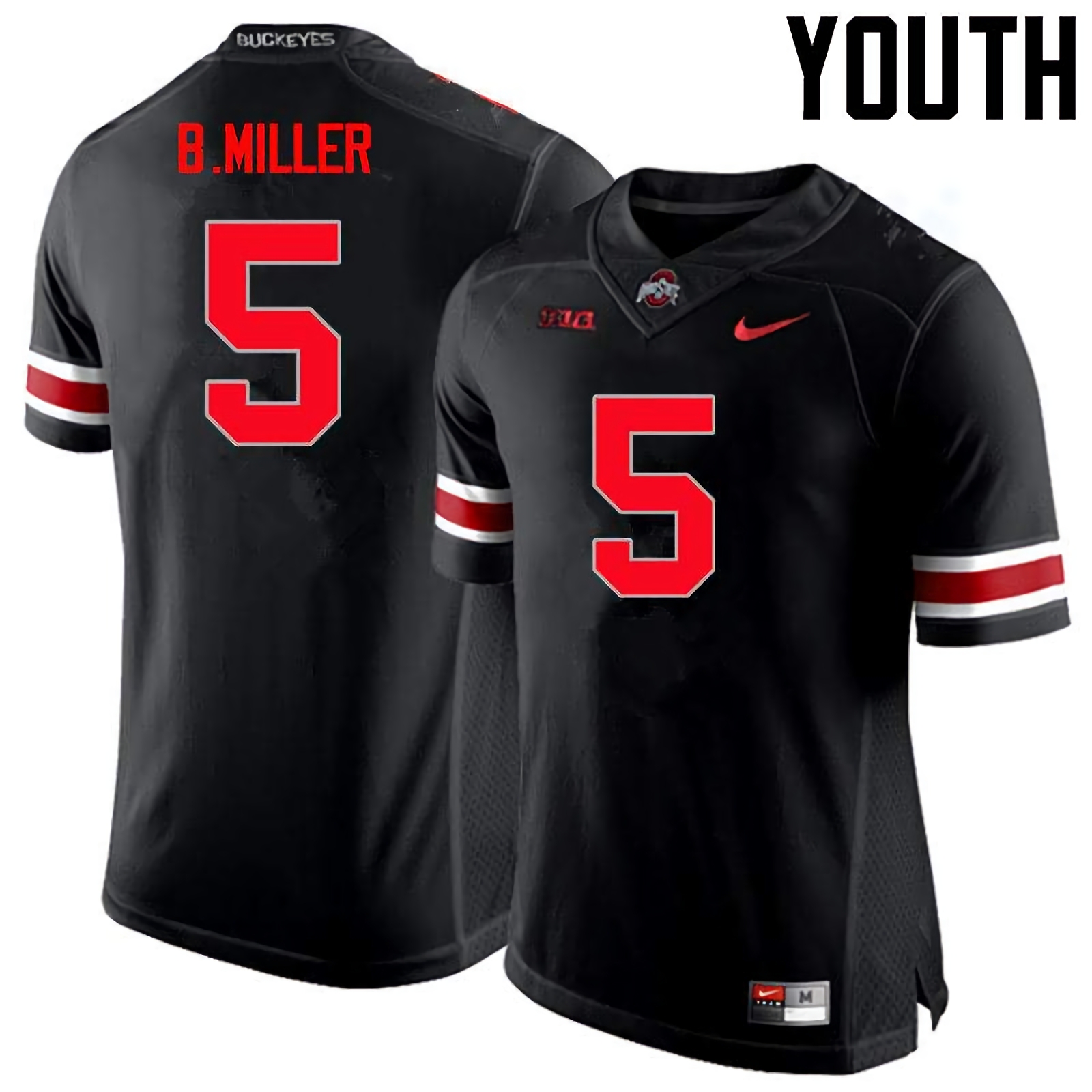 Braxton Miller Ohio State Buckeyes Youth NCAA #5 Nike Black Limited College Stitched Football Jersey MZO2756BH